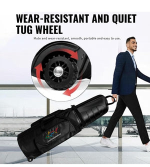 Hardcase Golf Travel Bag - Wheels, Anti-Collision Design Hard Shell on Top
