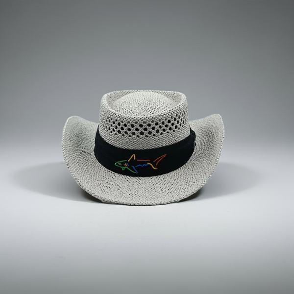 Signature Straw Hat - Grey
